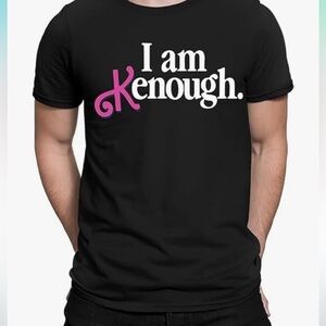 NWOT I Am Kenough T-Shirt Black w/Pink Barbie Movie Unisex Tee Shirt 2 XL